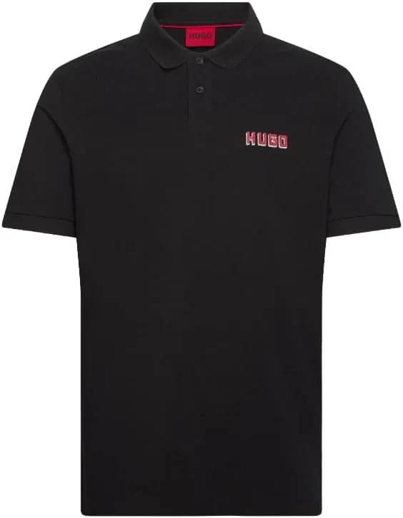 HUGO Men's Block Logo Short Sleeve Polo Shirt
