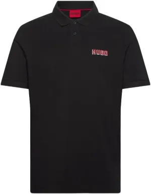 HUGO Men's Block Logo Short Sleeve Polo Shirt
