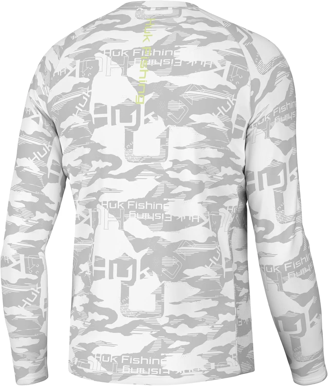 HUK Men's Pursuit Pattern Crew Sleeve, Performance Shirt