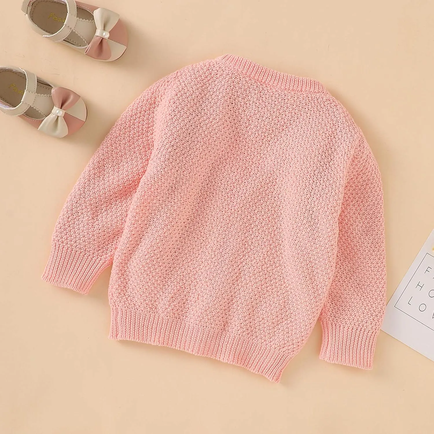 Infant Baby Boy Girl Long Sleeve Knitted Sweater Button Cardigan Coat Twist Knitwear Jacket Winter Warm Clothes