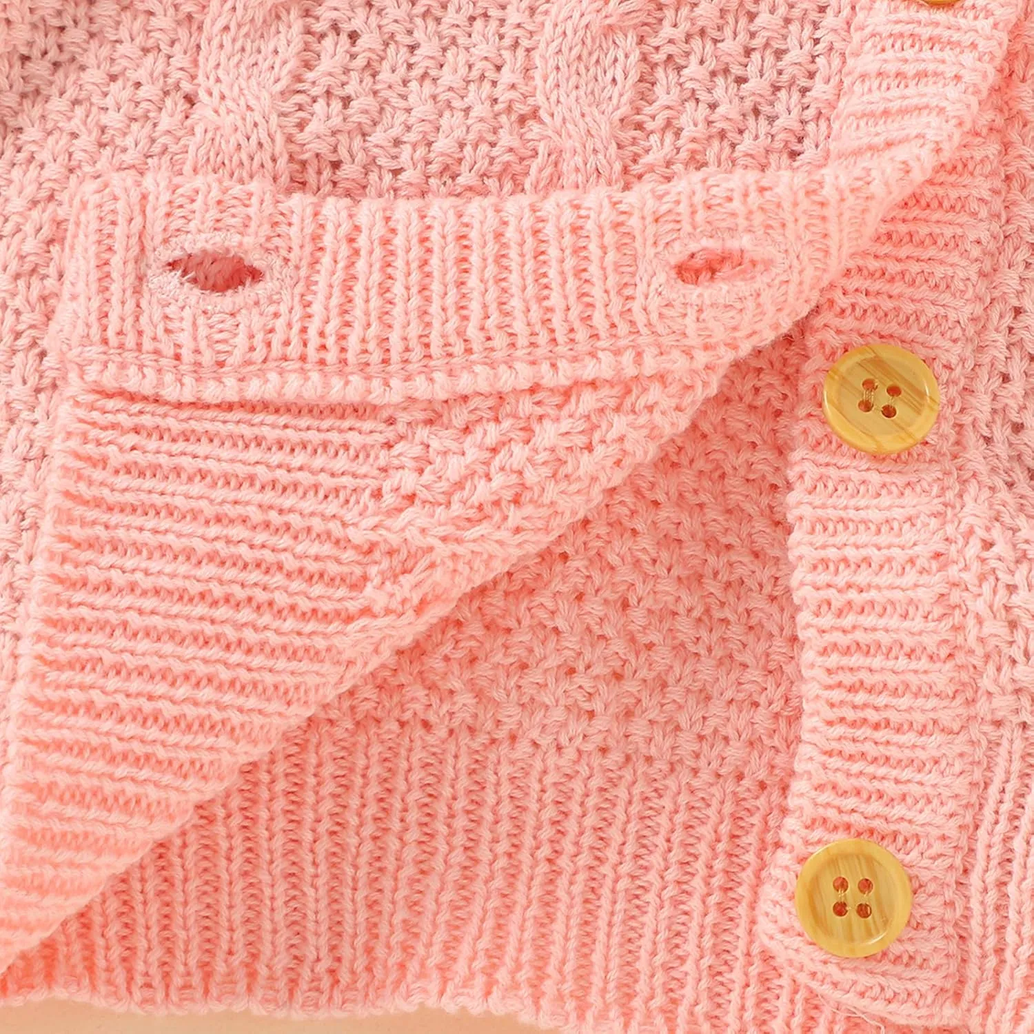 Infant Baby Boy Girl Long Sleeve Knitted Sweater Button Cardigan Coat Twist Knitwear Jacket Winter Warm Clothes