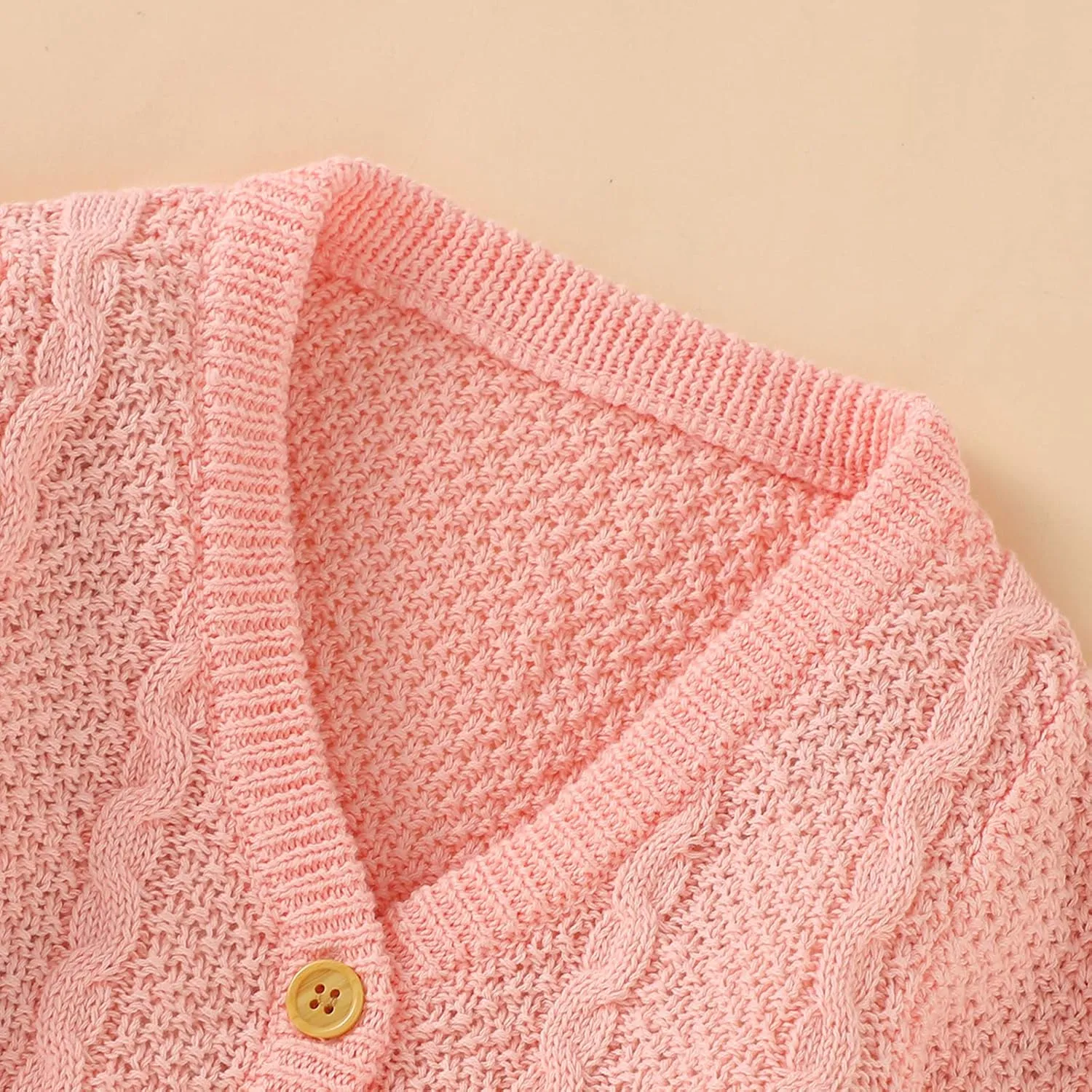 Infant Baby Boy Girl Long Sleeve Knitted Sweater Button Cardigan Coat Twist Knitwear Jacket Winter Warm Clothes