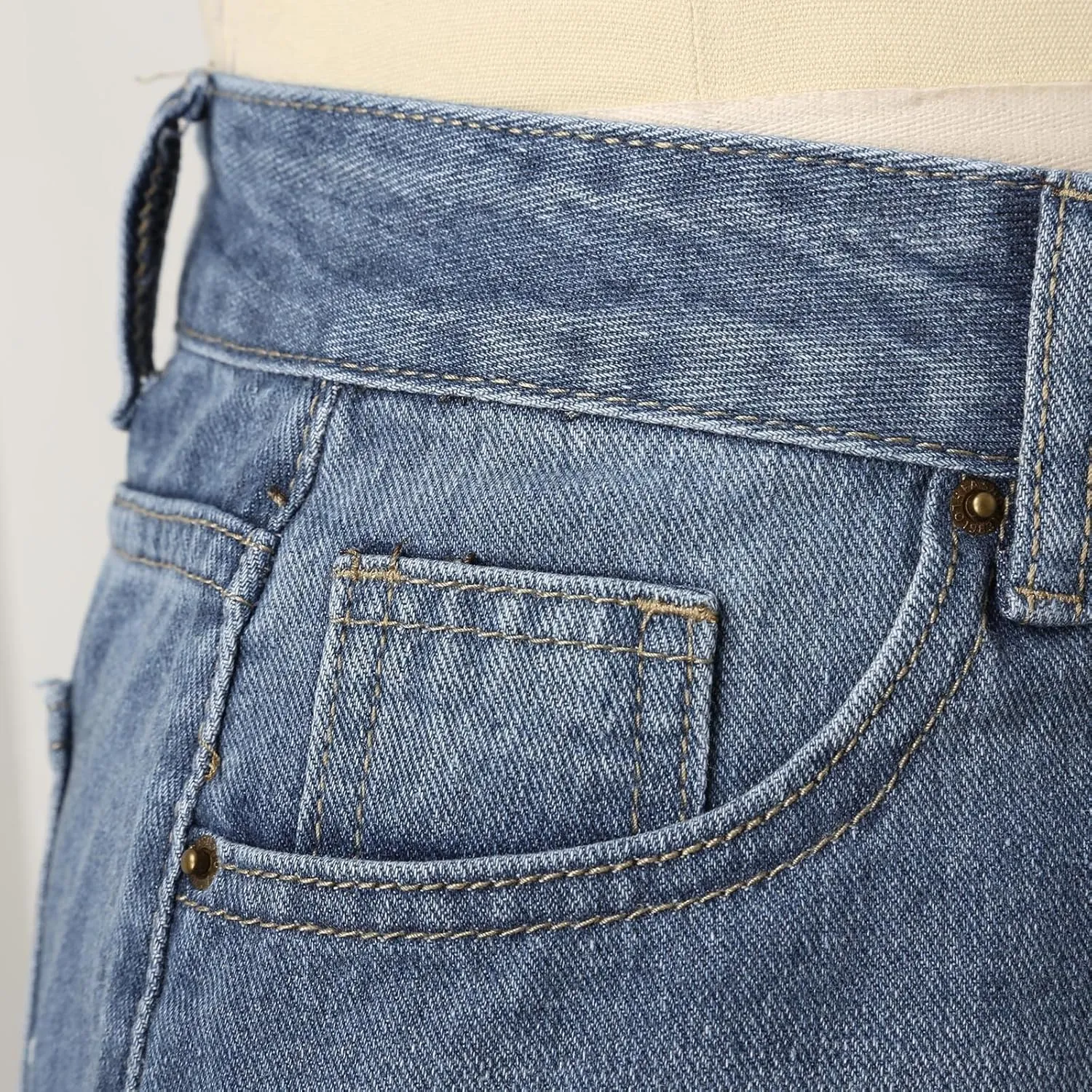 Jean Shorts for Women High Waisted Stretchy Distressed Denim Shorts Ripped Frayed Raw Hem Summer Casual Short Pants