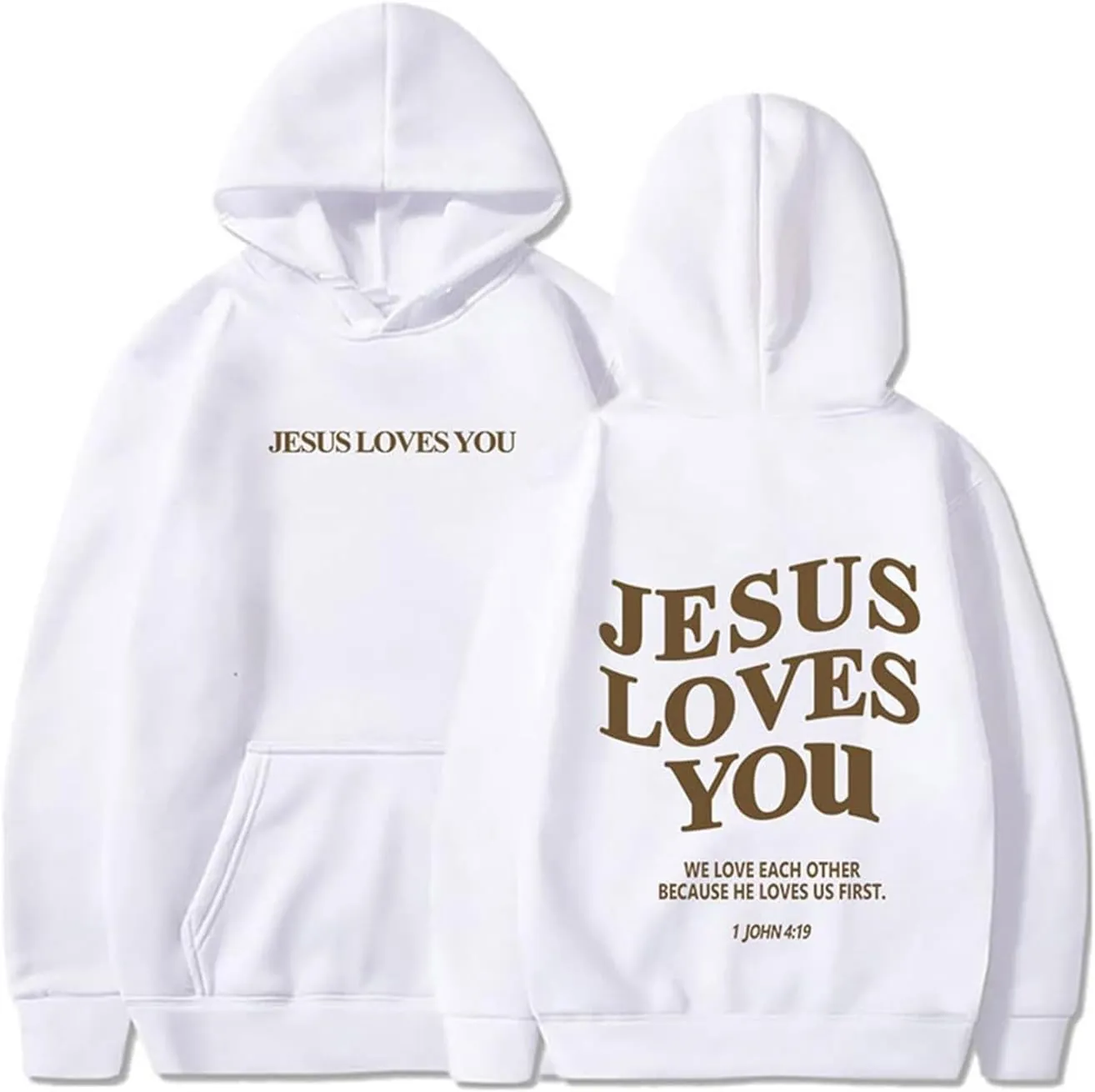 Jesus Loves You Hoodie Women Oversized Christian Hoodies Pullover Faith Jesus Sweatshirt Letter Graphic Hoodies Sweatshirts