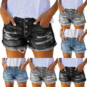 Jorts Women Baggy Cut Off Ripped Jean Shorts Sexy Denim Boxer Shorts Raw Hem Trendy Jeans Lounge Cowgirl Pants