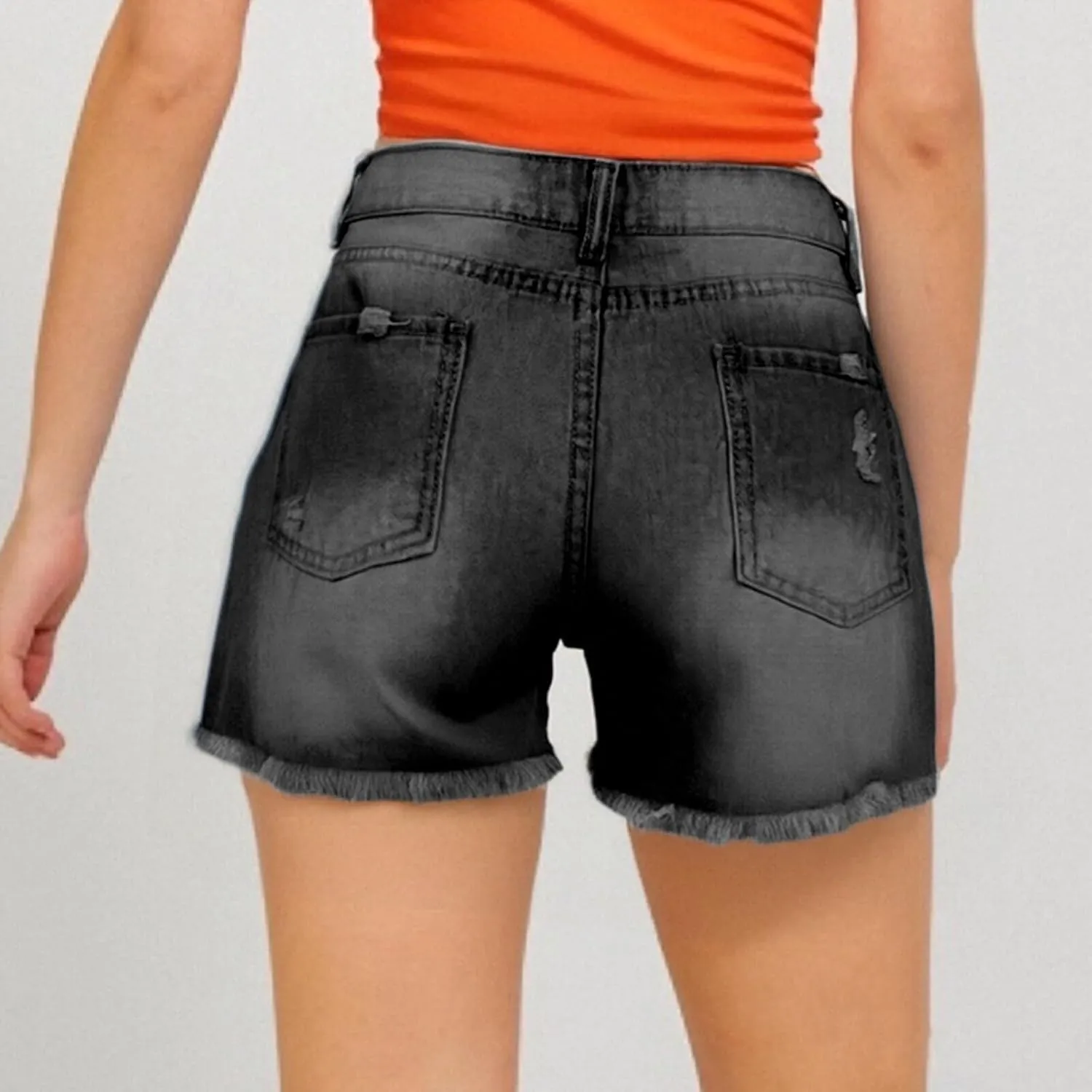 Jorts Women Baggy Cut Off Ripped Jean Shorts Sexy Denim Boxer Shorts Raw Hem Trendy Jeans Lounge Cowgirl Pants