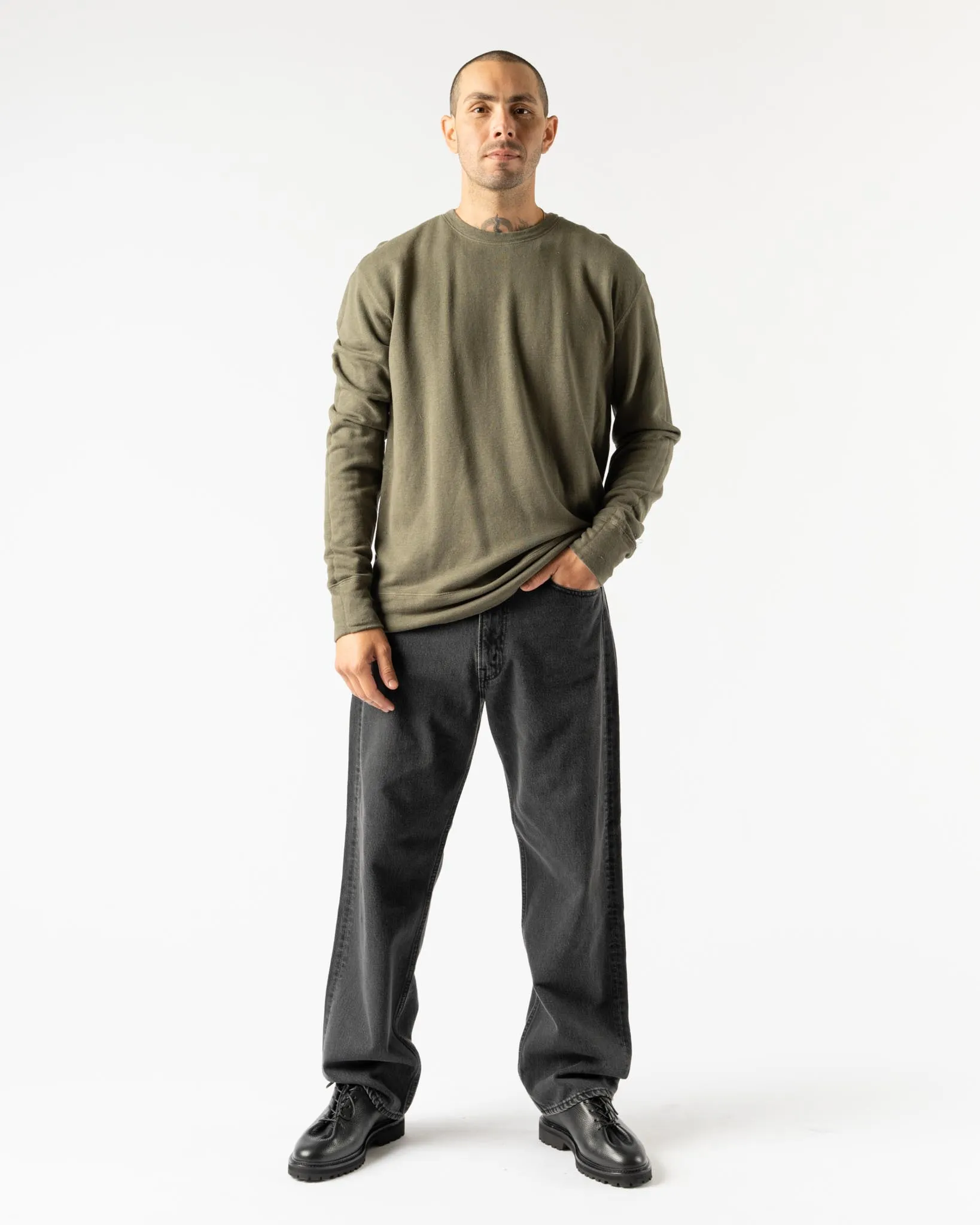 Jungmaven Tahoe Sweatshirt in Olive Green