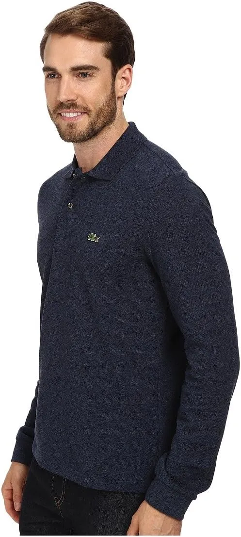 Lacoste Mens Classic Long Sleeve Pique Polo Shirt