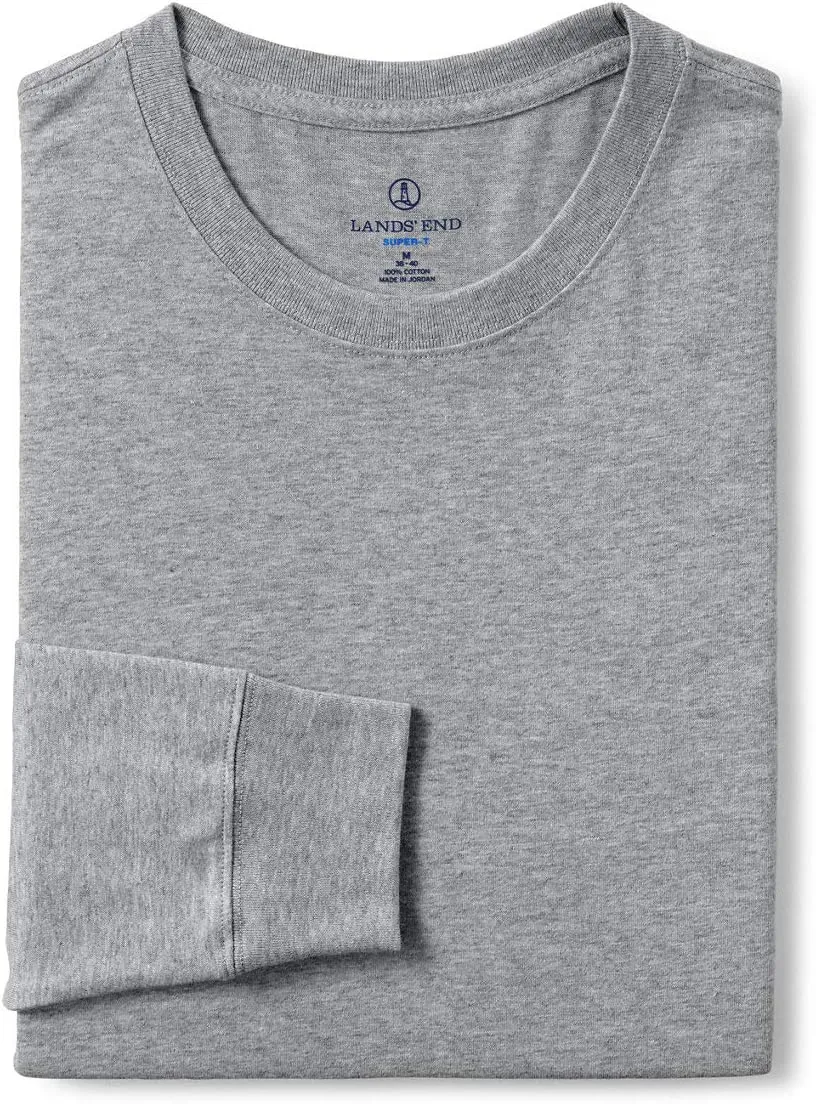 Lands' End Men's Super-T Long Sleeve T-Shirt