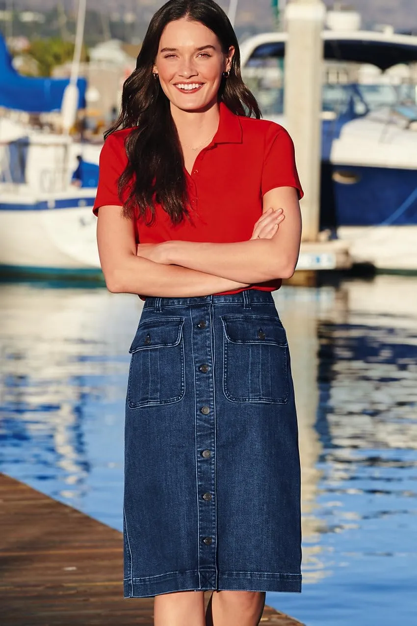 Lands' End Women's American-Grown Supima Cotton Polo Shirt