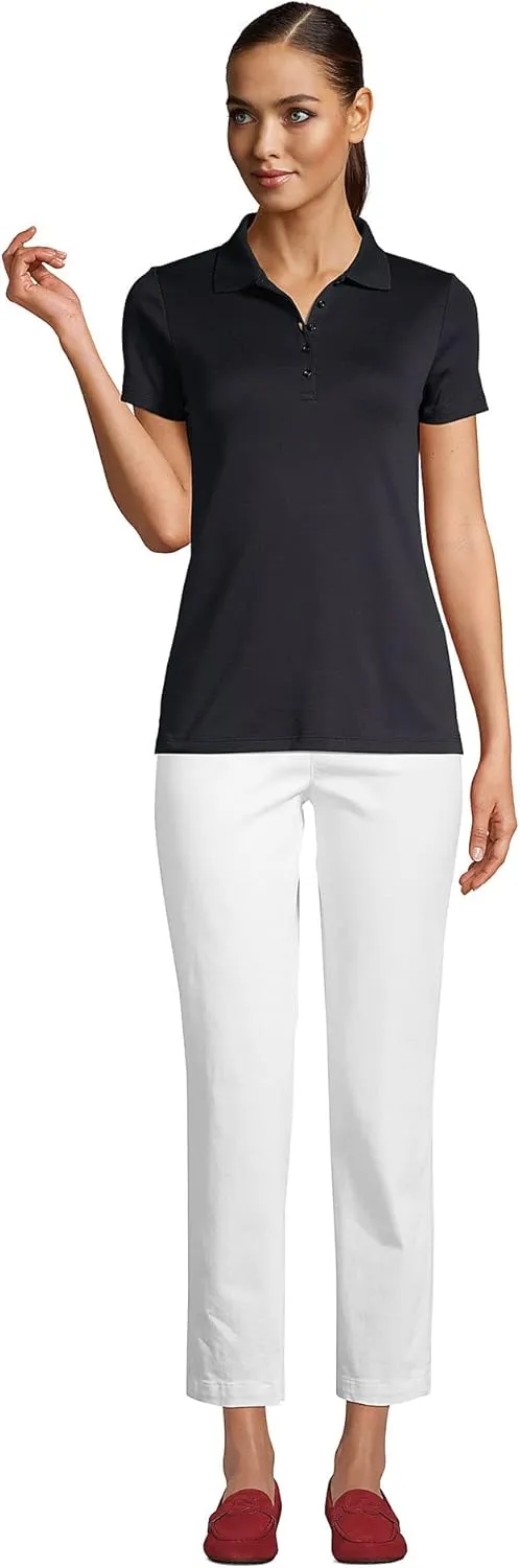 Lands' End Women's American-Grown Supima Cotton Polo Shirt