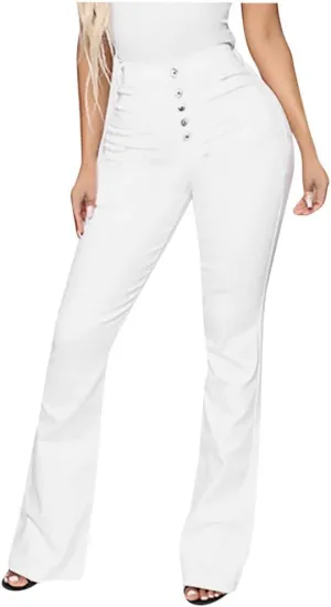 LCMTWX Black Pants for Women Poket Waisted Pants Trousers Up Womens Casual Women's Jeans Black Pants for Women Clothes for