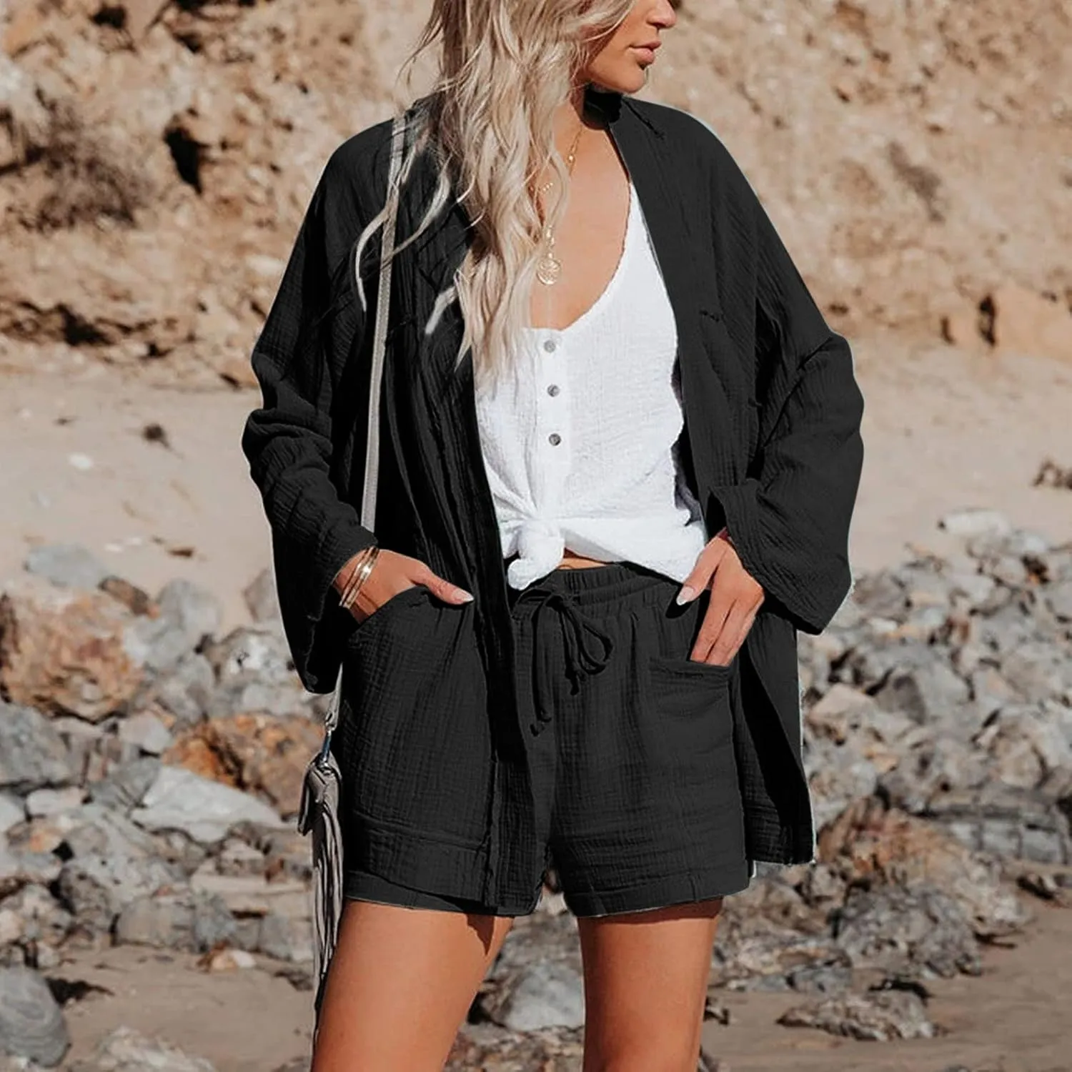 LCMTWX Golf Shorts Casual Pants High-Waist Sports Loose Shorts Casual Fashion Pants Golf Shorts Yoga Shorts for Women Women