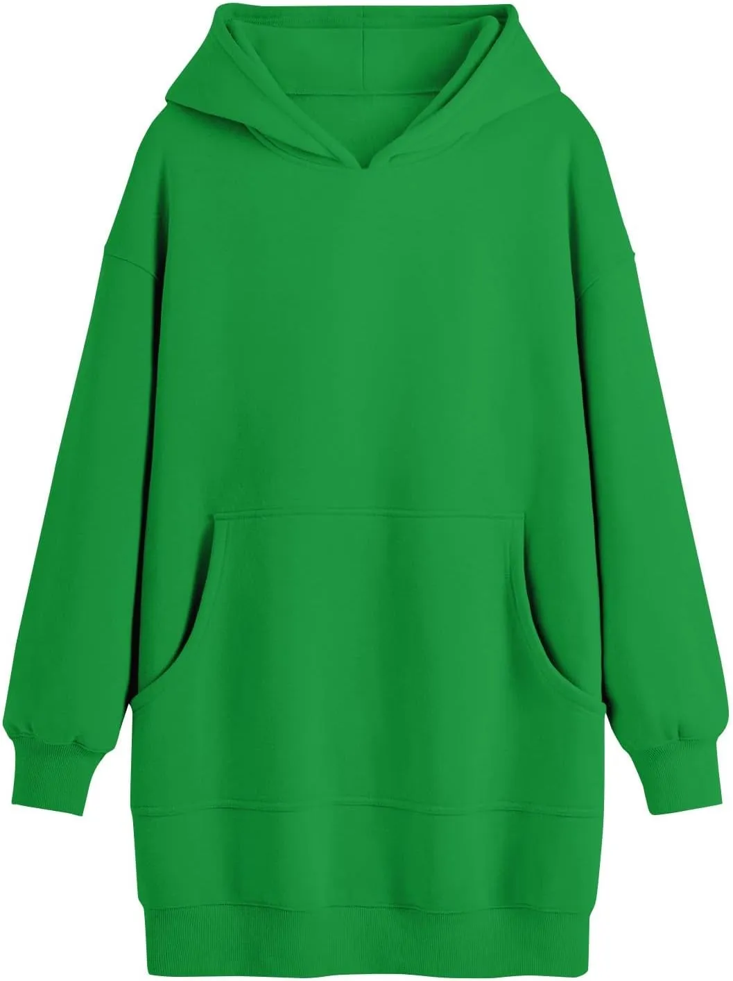 lcyhony Women's Fleece Oversized Sweatshirt Y2k Loose Comfy Hoodie Dress Winter Warm Long Sleeve Pullover Tops with Pockets