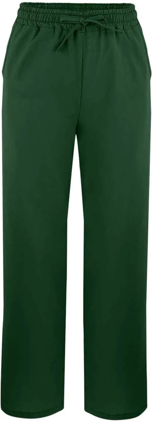 Linen Capris Pants for Women 2025 Summer High Waist Elastic Straight Leg Trousers Casual Beach Loose Fit Lounge Wear