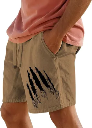 Long Swim Men Cool Quirky Digital Print Drawstring Tie Elastic Waist Casual Fashion Beach Shorts Ten Mens Shorts