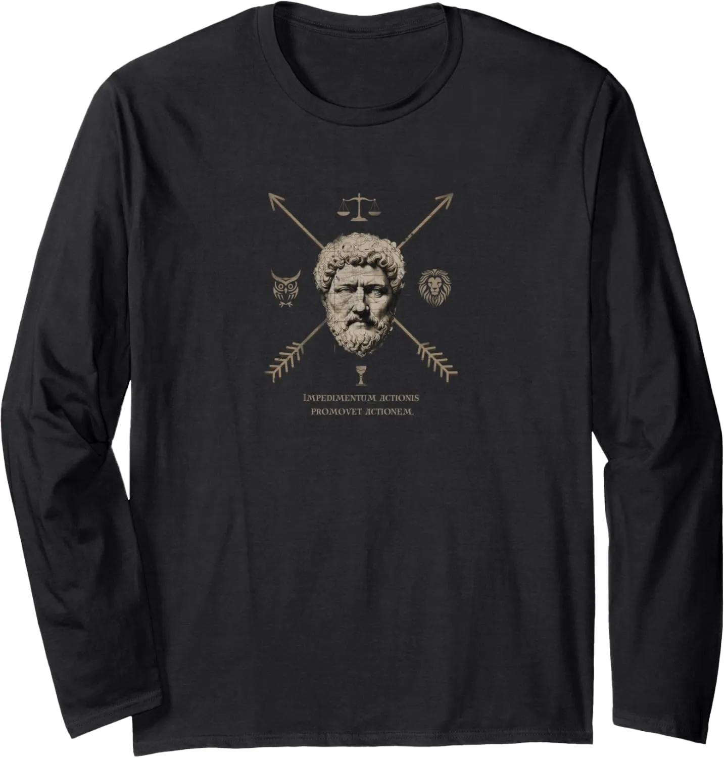 Marcus Aurelius Stoic Philosophy Art Long Sleeve T-Shirt