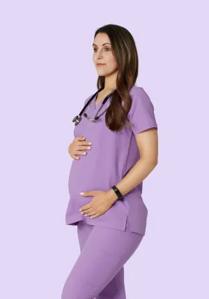 Maternity One Pocket Top Lavender