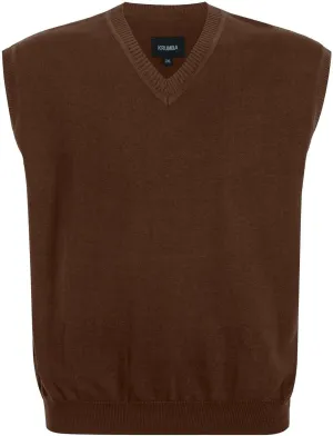 Men Oversized Sweater Vest: Plus Size Big Tall V Neck Cotton Pullover
