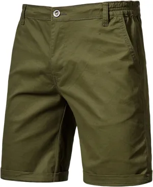 Mens Athletic Hiking Tactical Shorts Lightweight Slim-Fit 5" Shorts Outdoor Cargo Short Classic Stretch Chino Shorts