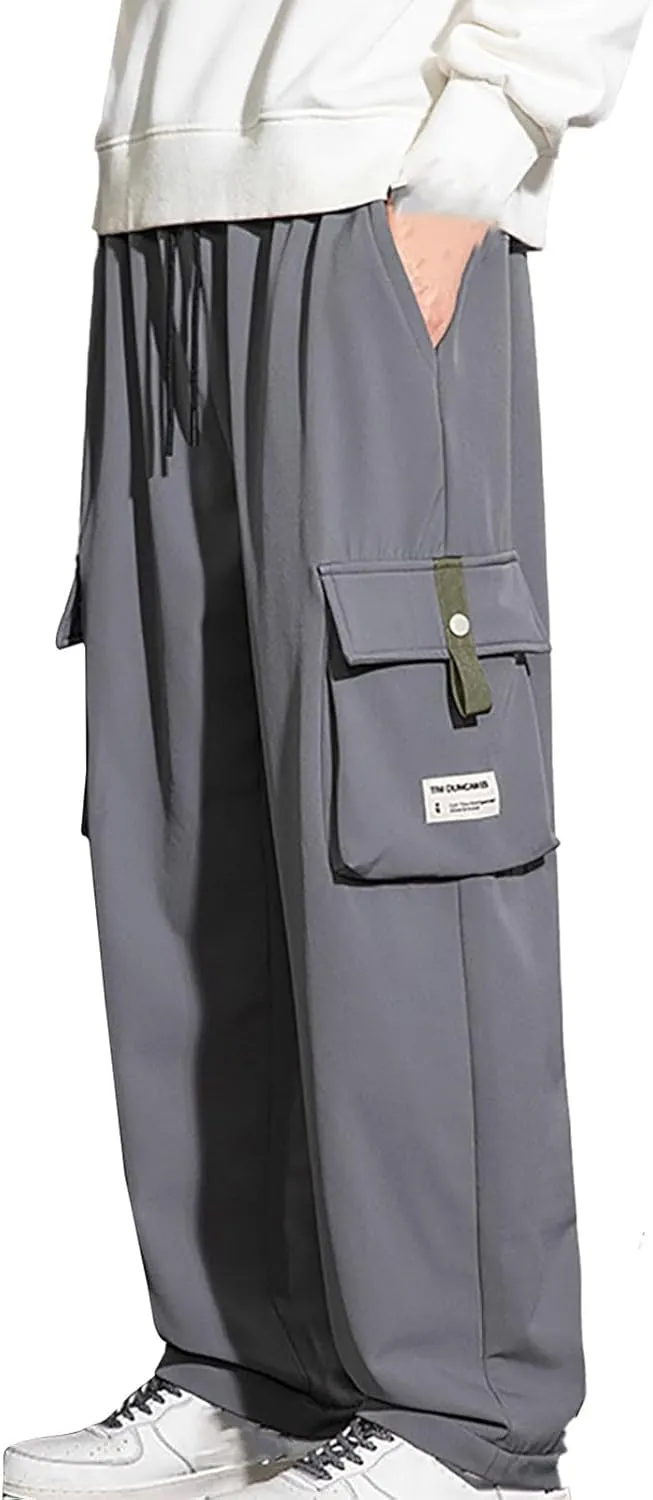 Mens Cargo Pants Mens Casual Pants Relaxed Fit Cargo Sweat Pants Flannel Lined Chino Pants for Men Slim Fit Stretch