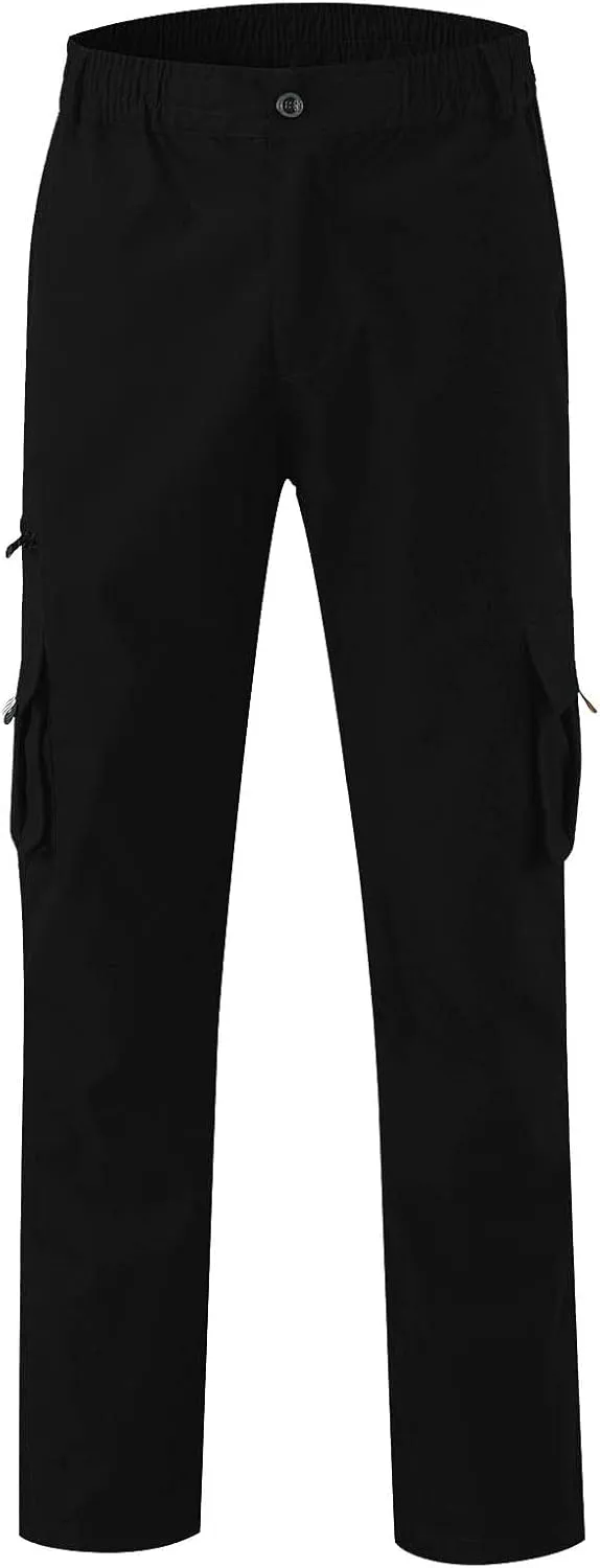 Mens Cargo Pants Slim with Pockets Hiking Pants Big and Tall Stretch Skinny Fit Baggy Sweatpants Travel Pants Workout