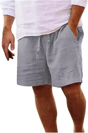 Mens Casual Drawstring Beach Shorts Lightweight Summer Yoga Golf Shorts with Pockets Trendy Resort Wear Shorts for Men