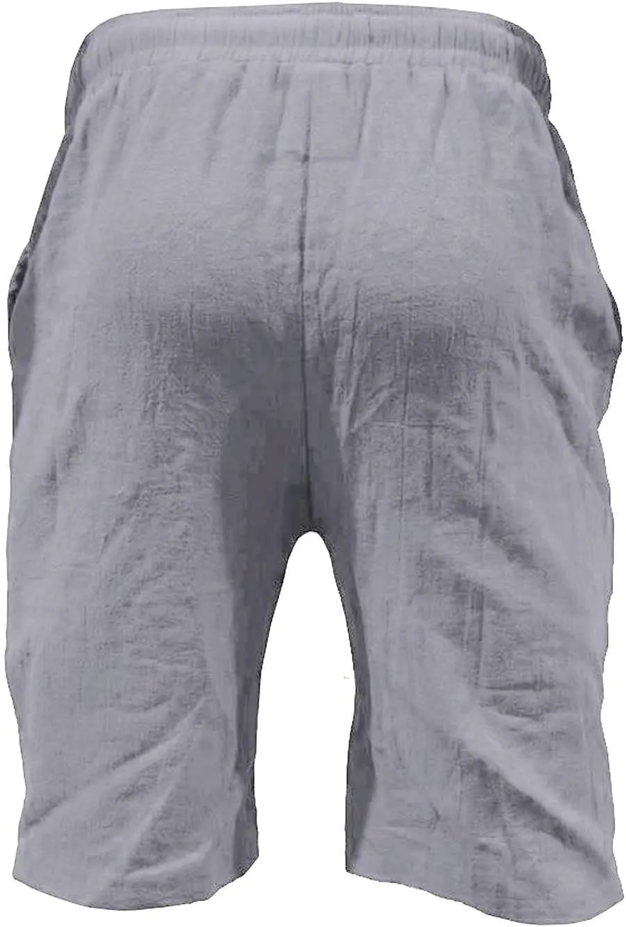Mens Casual Drawstring Beach Shorts Lightweight Summer Yoga Golf Shorts with Pockets Trendy Resort Wear Shorts for Men