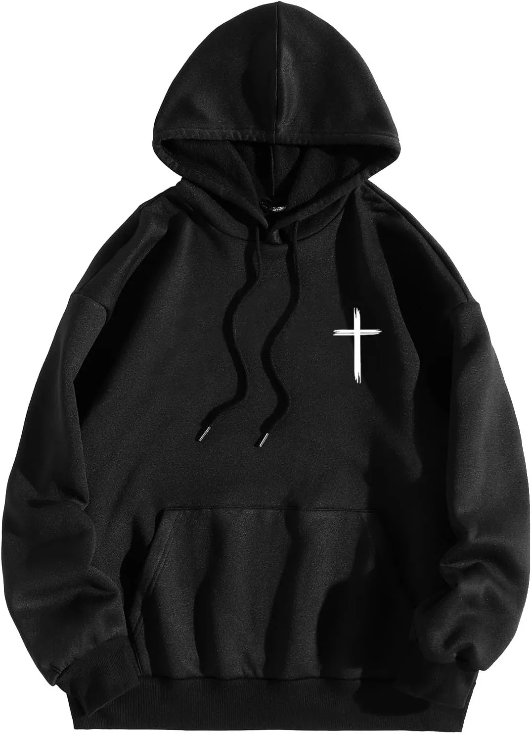 Men's Oversized Christian Hoodies Letter Graphic Print Drawstring Pullover Hoodies Loose Fit Sweatshirt with Pocket