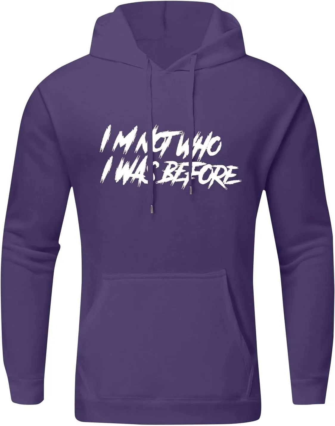 Men's Oversized Pullover Letter Print Graphic Hoodies Long Sleeve Casual New York Sweatshirt with Pocket
