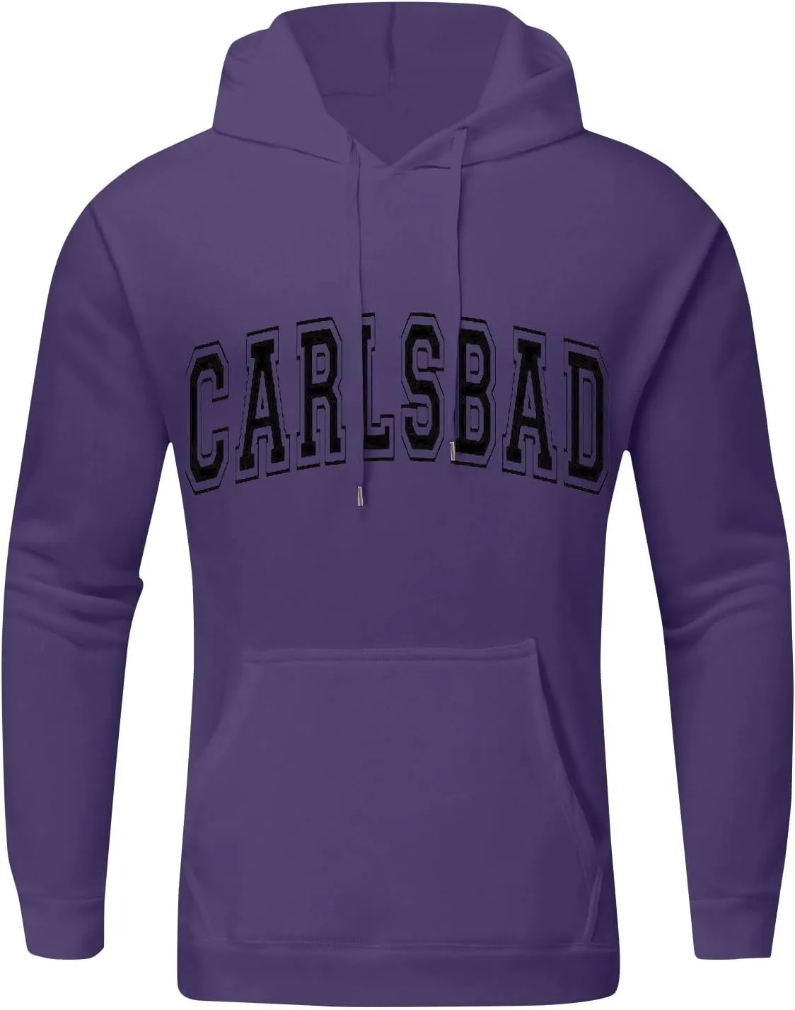 Men's Oversized Pullover Letter Print Graphic Hoodies Long Sleeve Casual New York Sweatshirt with Pocket