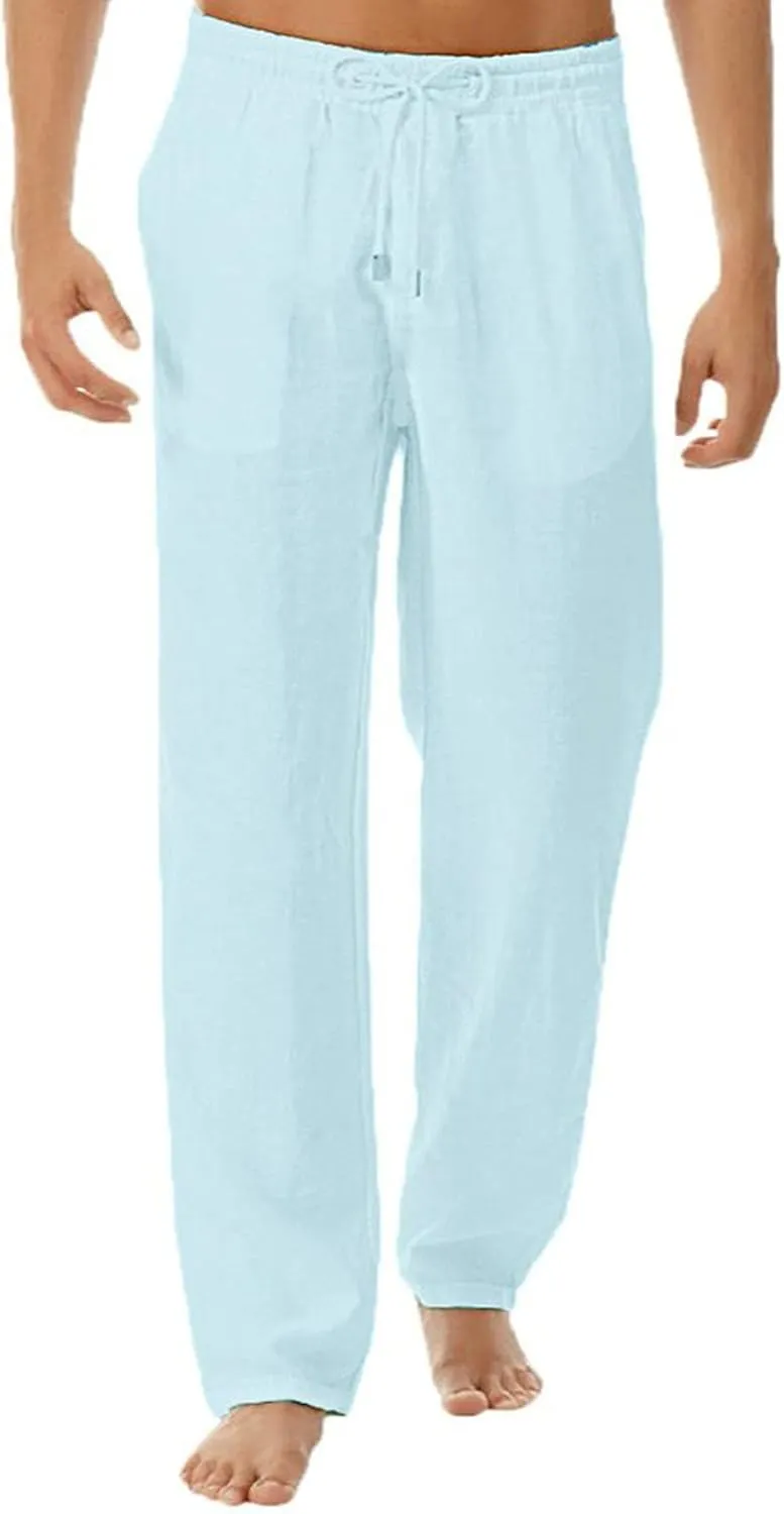 Men's Summer and Fashionable Cotton and Linen Trousers
