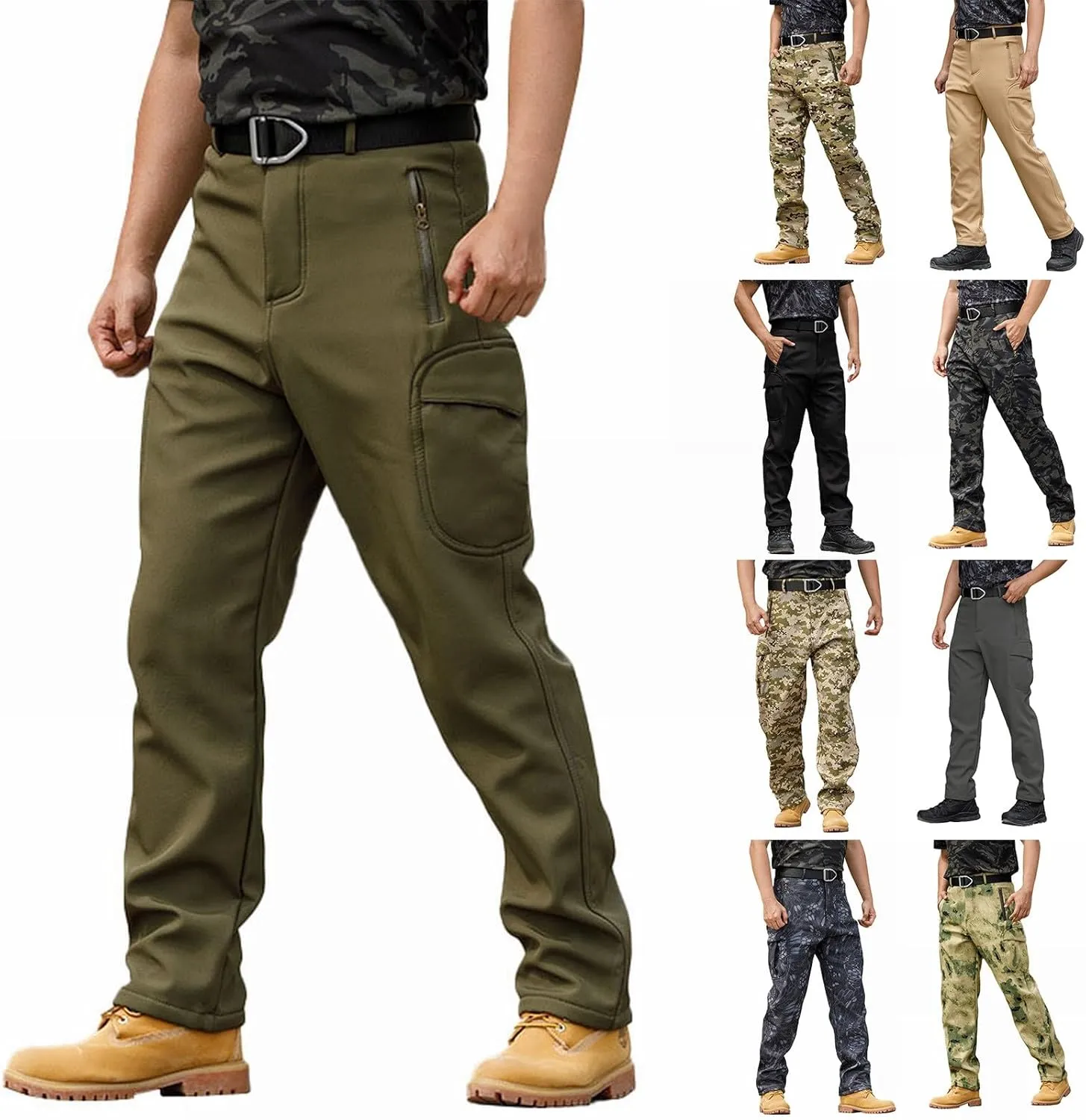 MIDOO Golf Pants Men Tapered Leg Casual Joggers Athletic Pants Flex Stretch Loose Straight Sweatpants Work Hiking Pants