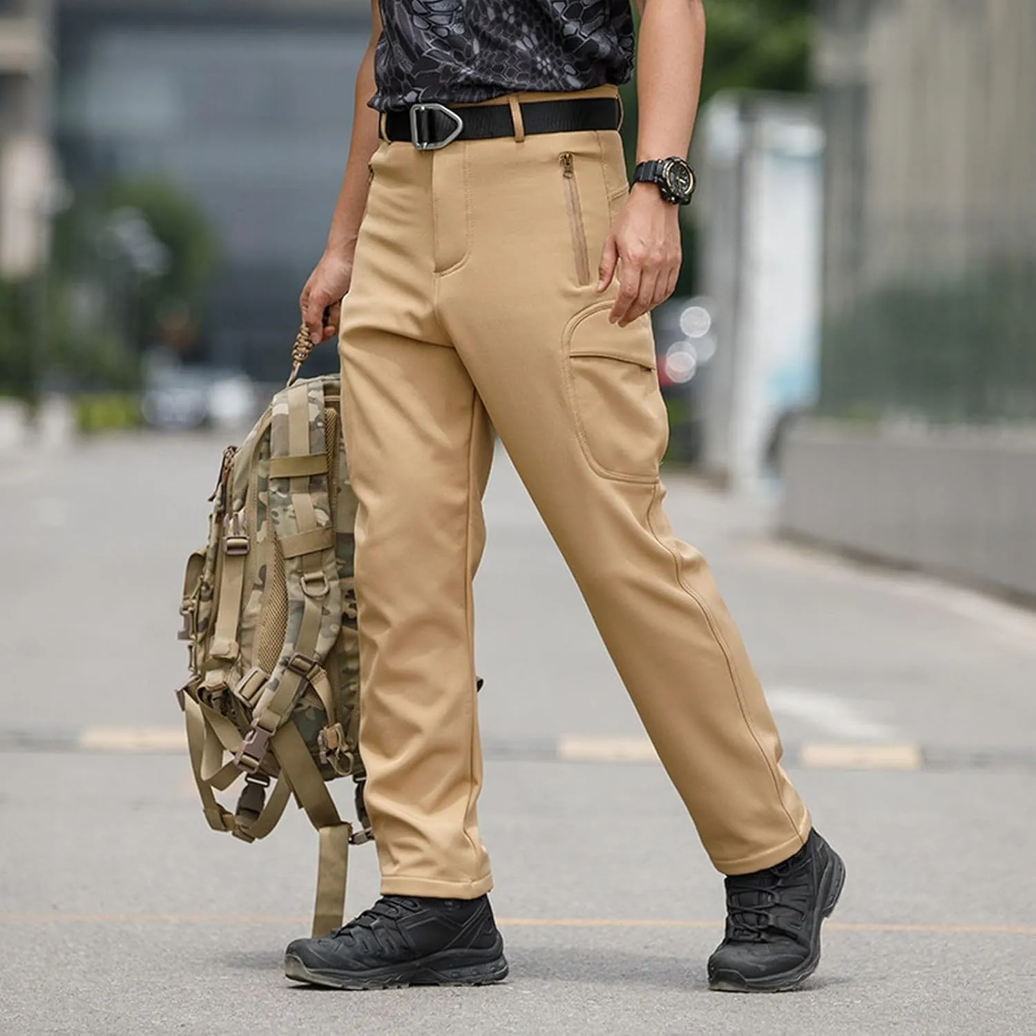 MIDOO Golf Pants Men Tapered Leg Casual Joggers Athletic Pants Flex Stretch Loose Straight Sweatpants Work Hiking Pants