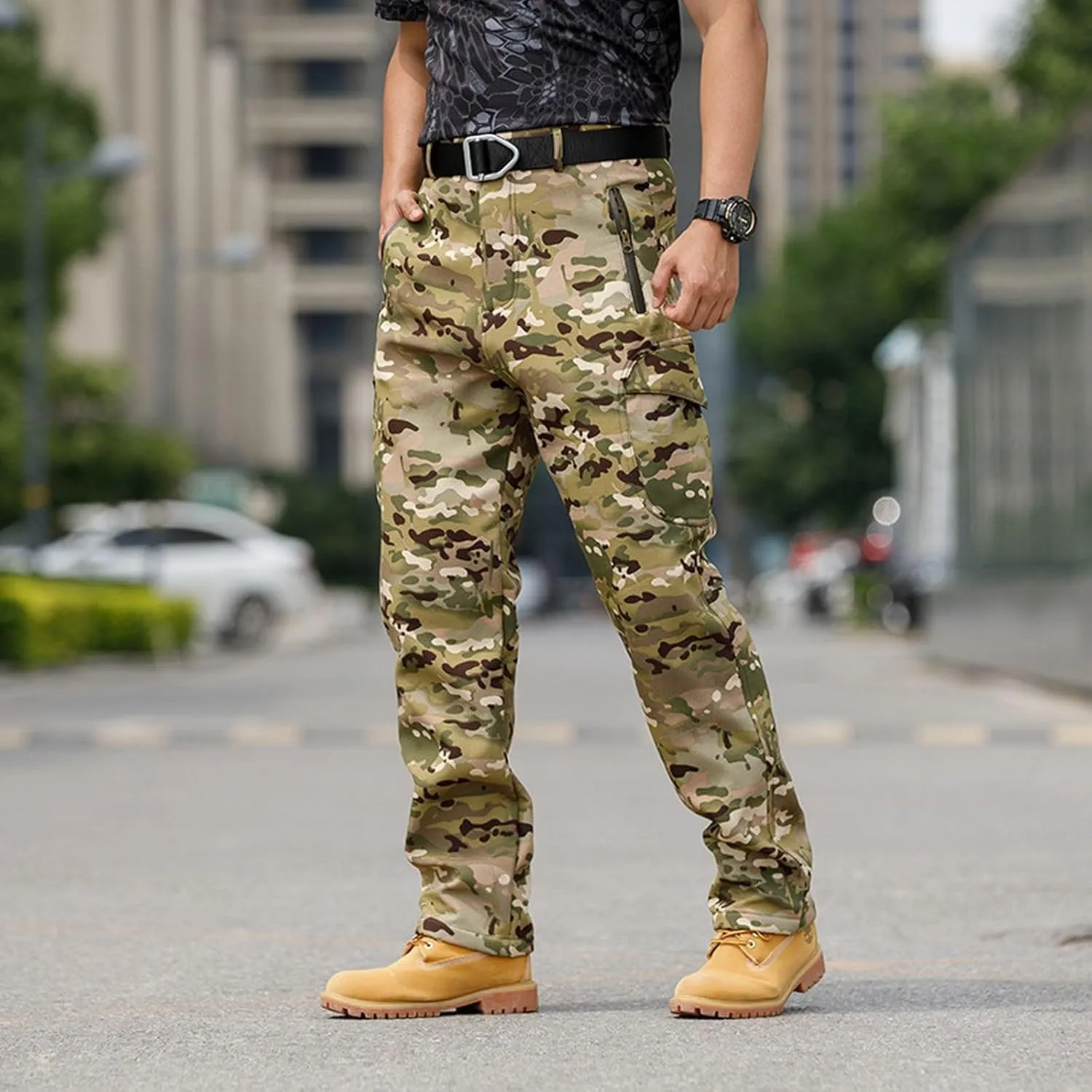 MIDOO Golf Pants Men Tapered Leg Casual Joggers Athletic Pants Flex Stretch Loose Straight Sweatpants Work Hiking Pants