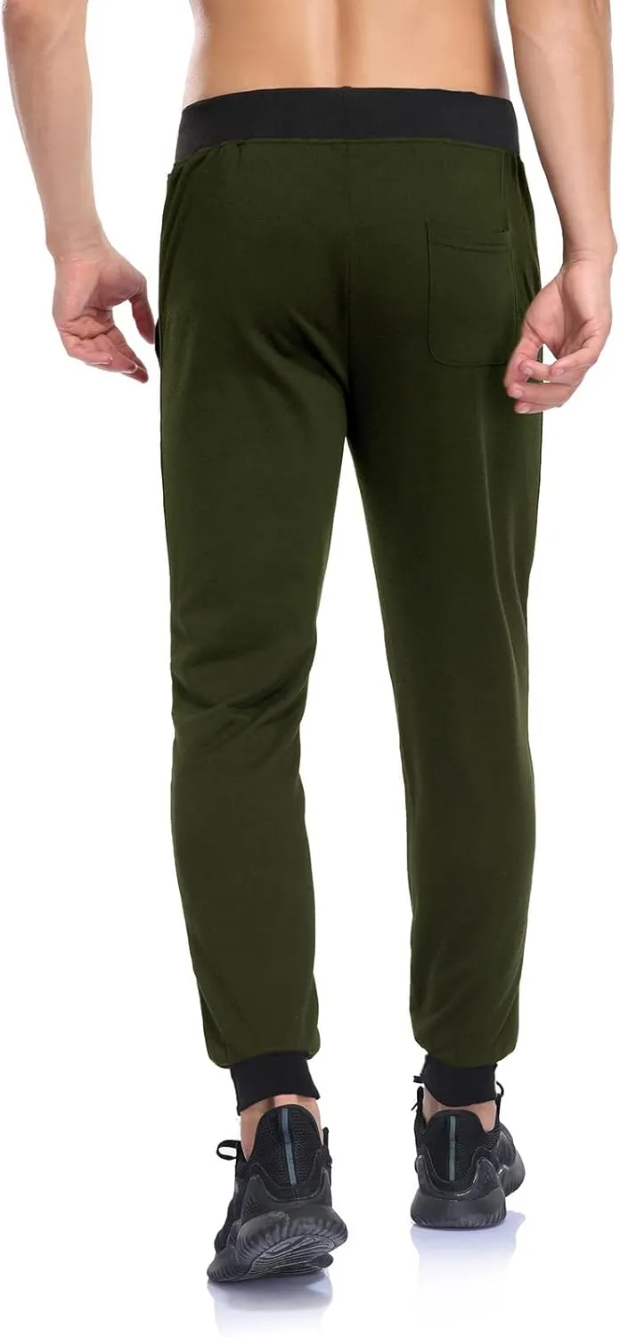 Muscularfit Lightweight Pants Men 2023 Casual Loose Lace-Up Elasticated Sport Sweatpants Regular Fit Solid Straight Legs