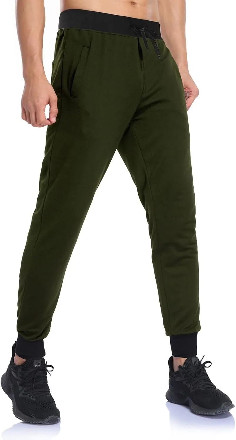 Muscularfit Lightweight Pants Men 2023 Casual Loose Lace-Up Elasticated Sport Sweatpants Regular Fit Solid Straight Legs