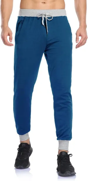 Muscularfit Lightweight Pants Men 2023 Casual Loose Lace-Up Elasticated Sport Sweatpants Regular Fit Solid Straight Legs
