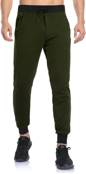 Muscularfit Lightweight Pants Men 2023 Casual Loose Lace-Up Elasticated Sport Sweatpants Regular Fit Solid Straight Legs