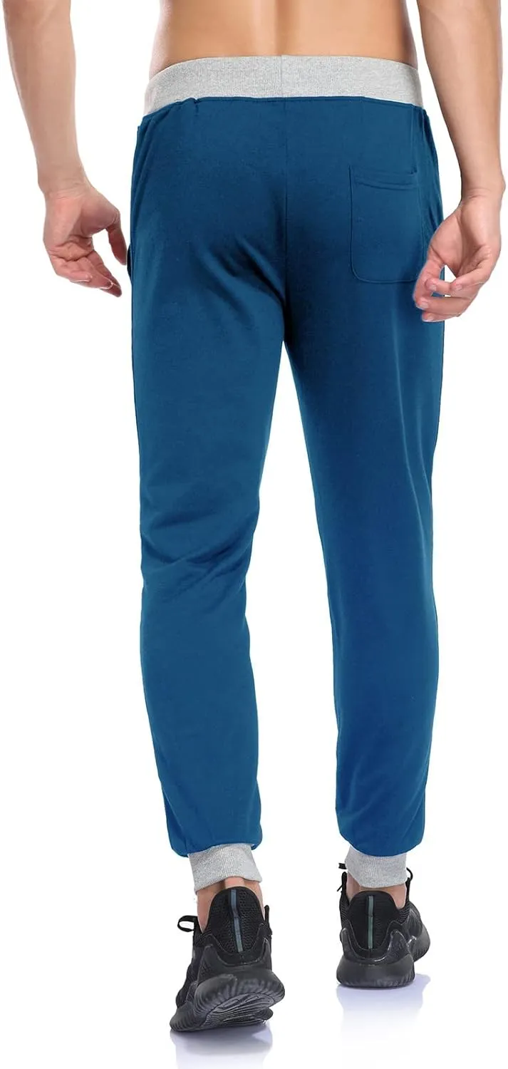 Muscularfit Lightweight Pants Men 2023 Casual Loose Lace-Up Elasticated Sport Sweatpants Regular Fit Solid Straight Legs