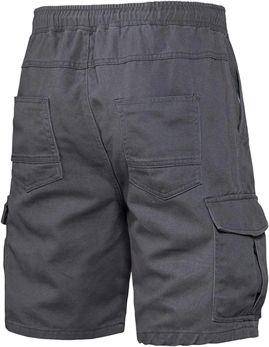 Muscularfit Slim Fit Shorts Men 2023 Causal Drawstring Elastic Waist Cargo Shorts 5" Inseam Pleat Front Summer Beach Shorts