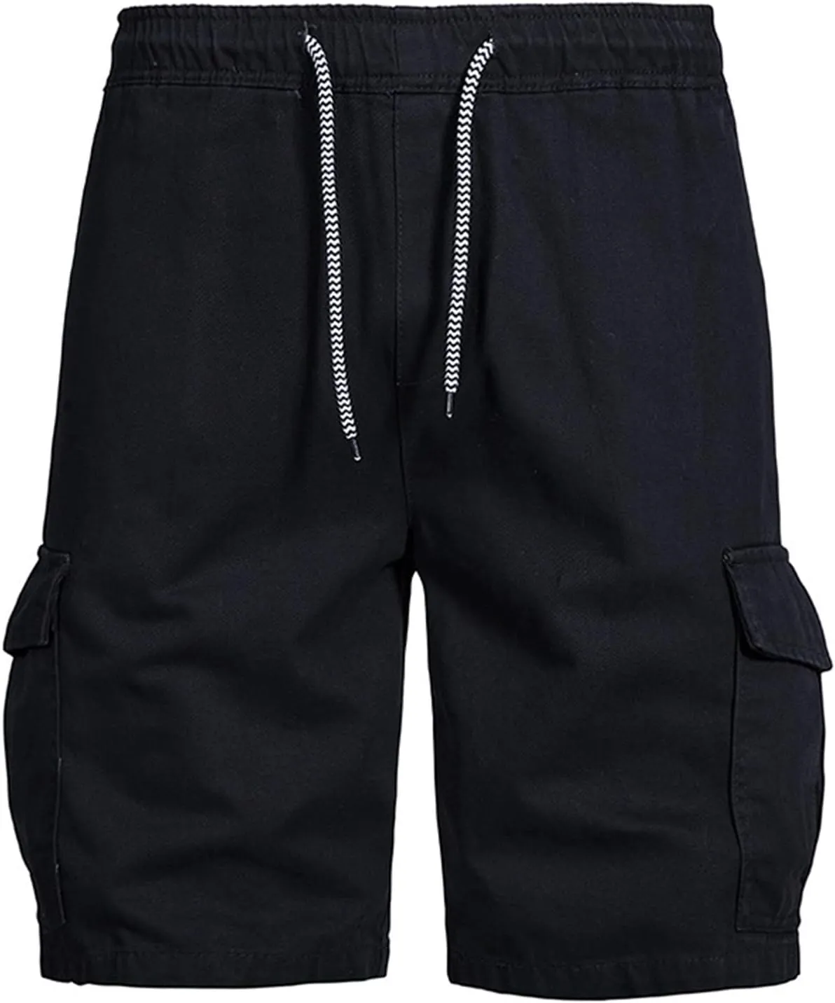 Muscularfit Slim Fit Shorts Men 2023 Causal Drawstring Elastic Waist Cargo Shorts 5" Inseam Pleat Front Summer Beach Shorts
