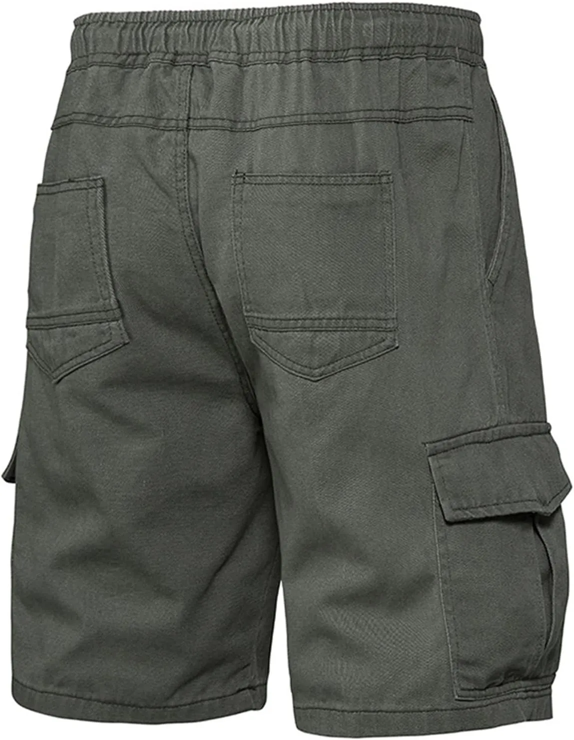 Muscularfit Slim Fit Shorts Men 2023 Causal Drawstring Elastic Waist Cargo Shorts 5" Inseam Pleat Front Summer Beach Shorts