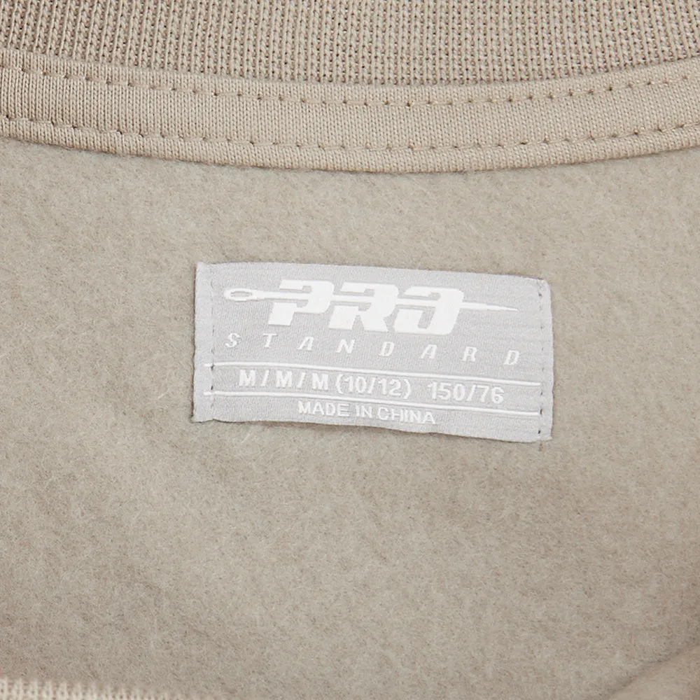 NBA BROOKLYN NETS NEUTRAL BIG BOYS FLEECE CREWNECK (TAUPE)