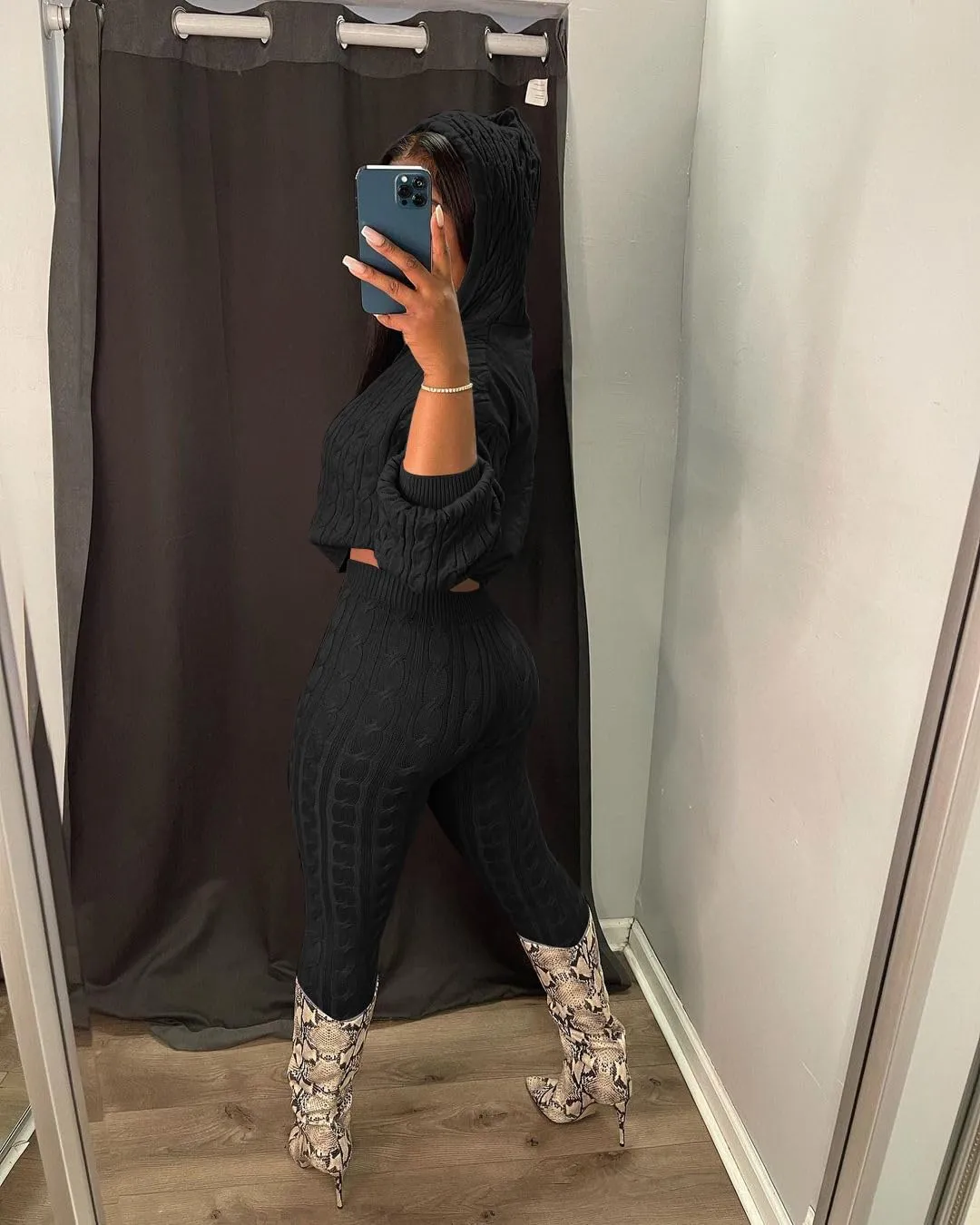 Nimsruc Knit Two Piece Outfits For Women Sweater Sets