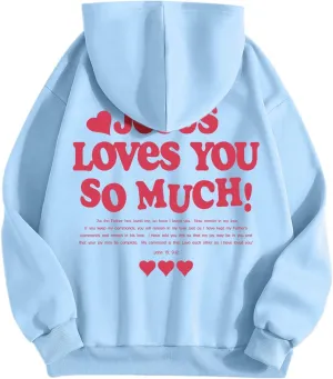 Oversized Hoodies for Women Drop Shoulder Letter Print Cute Sweatshirt Oversized Long Sleeve Athletic Pullover Hoodie