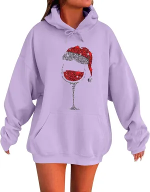 Oversized Hoodies For Women Plus Size Sweatshirt Trendy Pullover Long Sleeve Drawstring With Pockets Winter Clothes