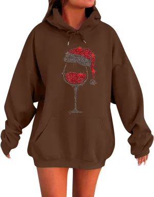 Oversized Hoodies For Women Plus Size Sweatshirt Trendy Pullover Long Sleeve Drawstring With Pockets Winter Clothes