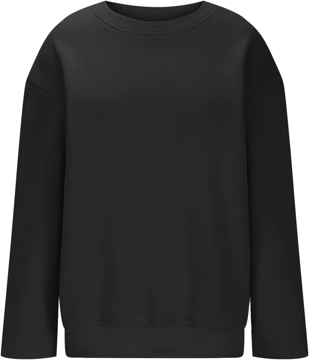 Oversized Pullover Sweatshirt for Women, Crew Neck Long Sleeve Sweatshirts Fall Fashion Outfits for Women 2024