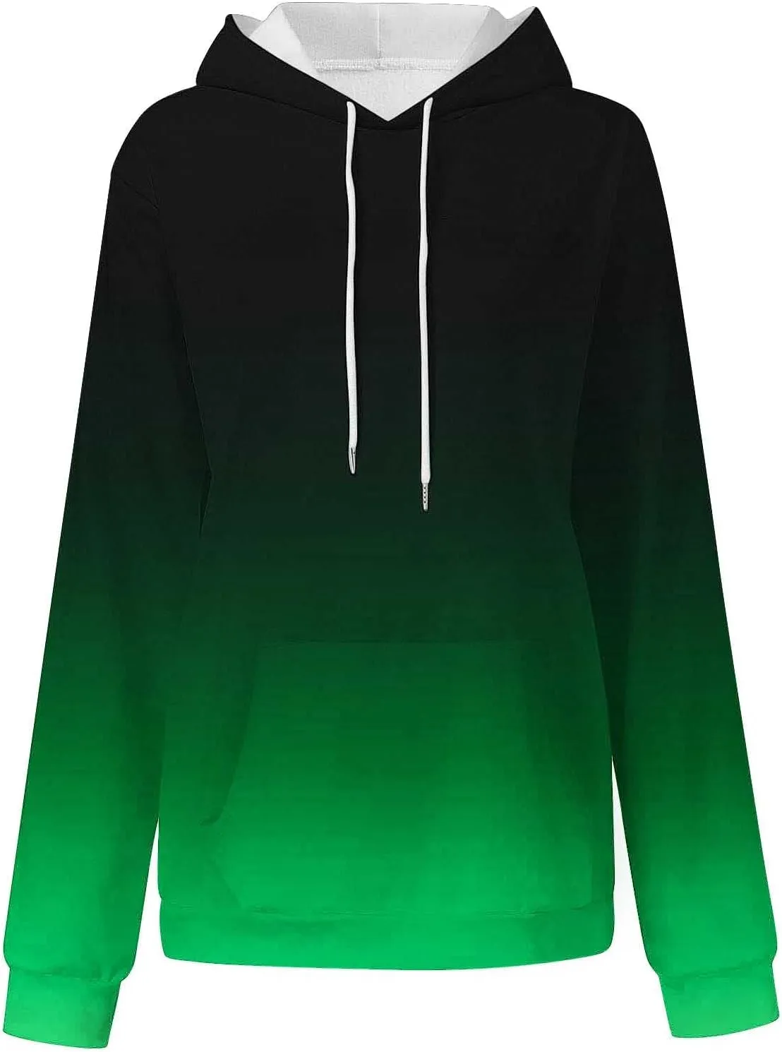 Oversized Sweatshirts for Teen Girl Trendy Gradient Colorblock Hoodies Women Drop Shoulder Long Sleeve Pullover Hoody